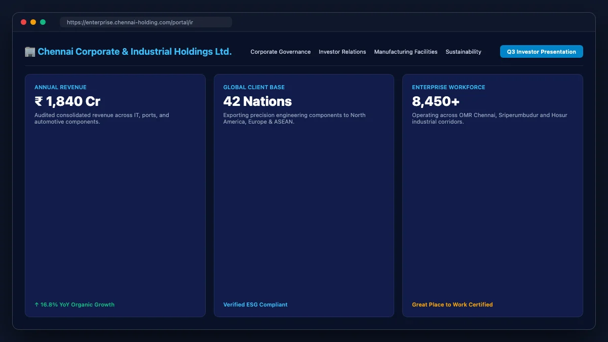 Modern web interface mockup