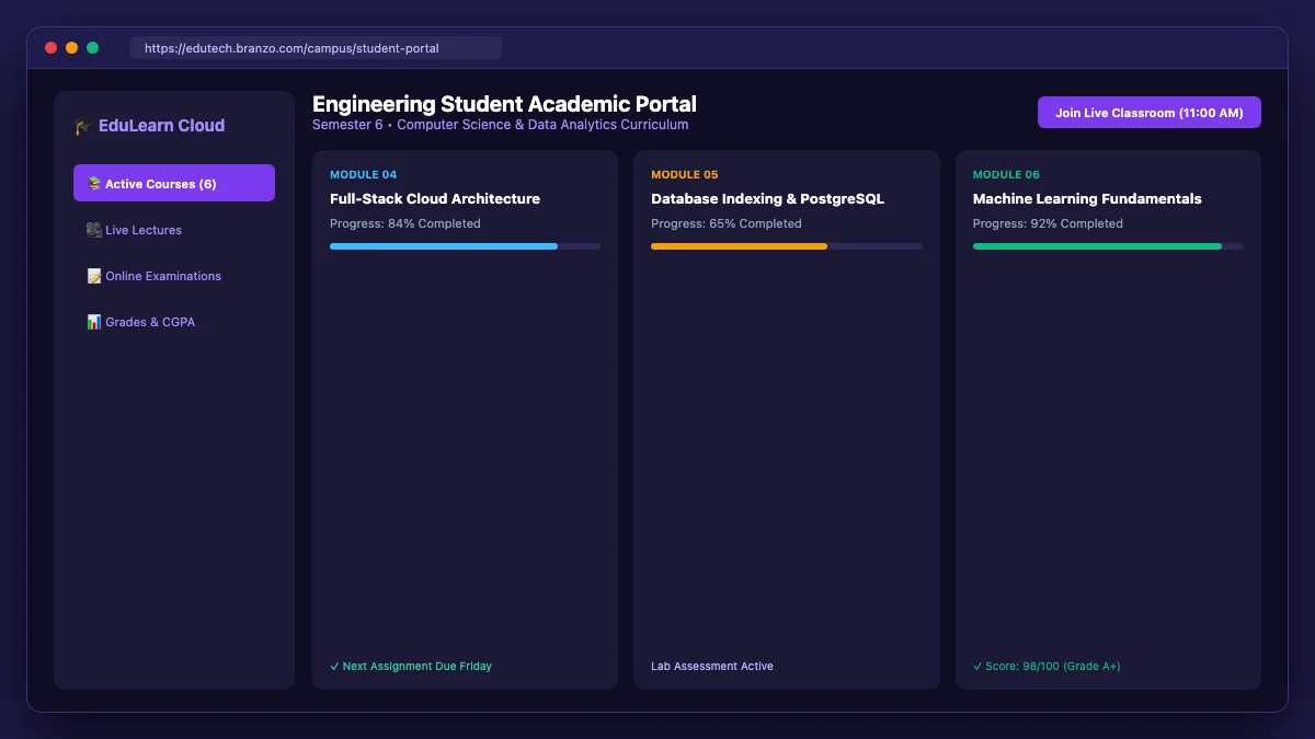 Modern web interface mockup