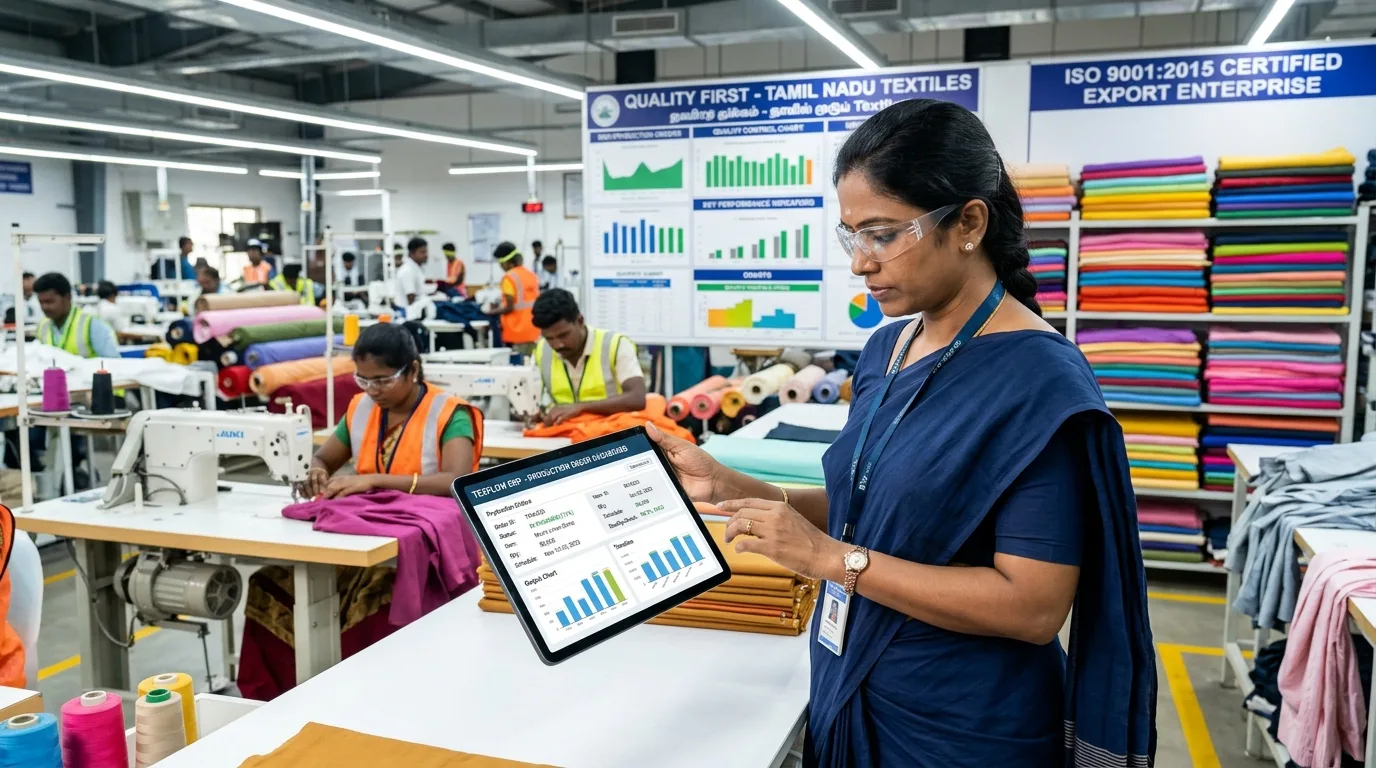 Engineers building garment ERP and export web portals in Tirupur